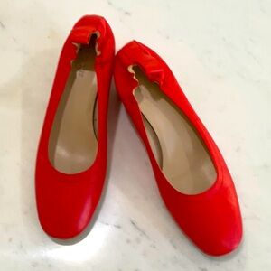Everlane The Day Heel in bright red